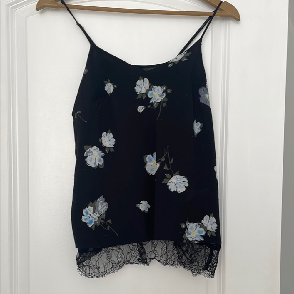 Floral Black Camisole Top